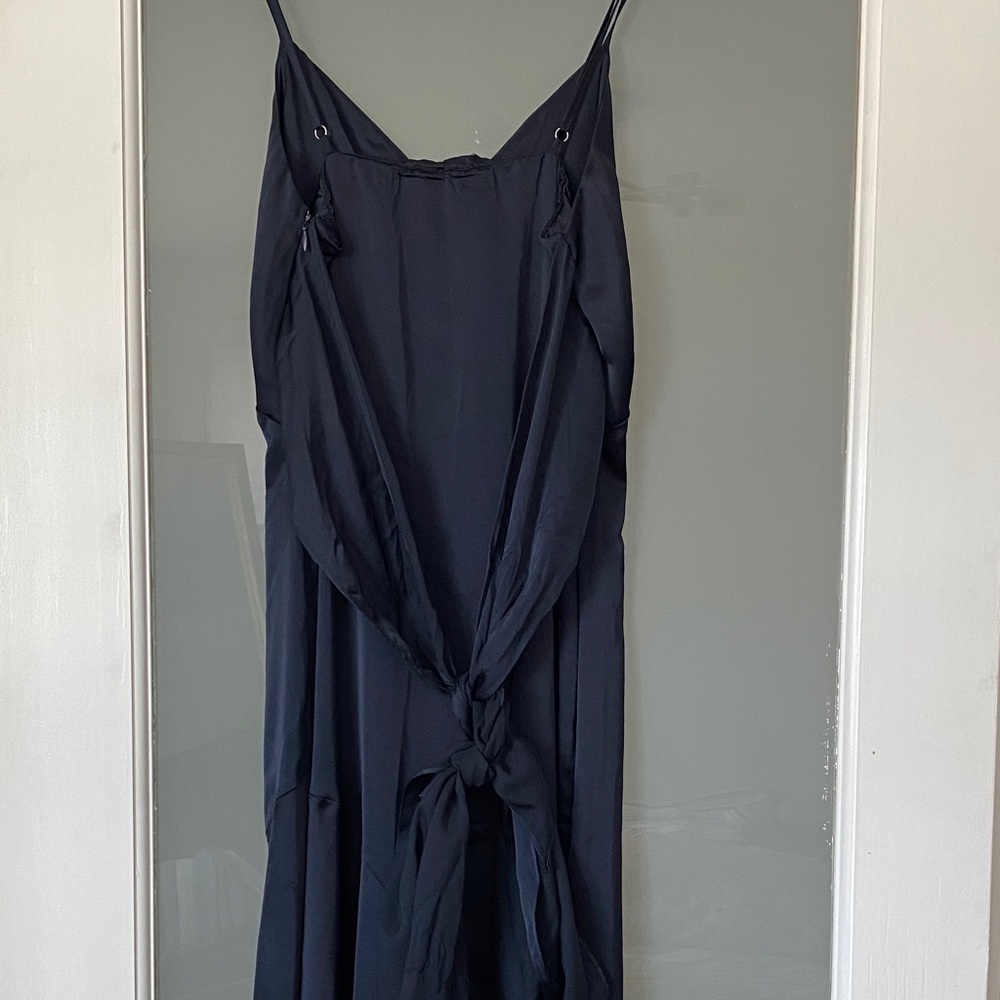 Dress Forum Navy Satin Midi Dress - Picture 3 of 3
